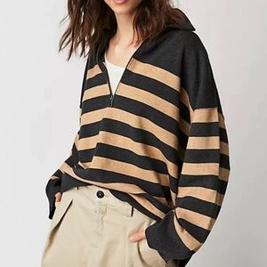 FREE PEOPLE Coastal Stripe Pullover